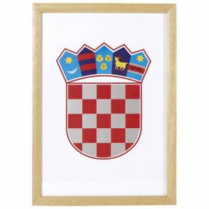 Grb RH 35x50 cm uokvir drvo Art
