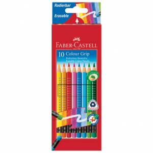 Boje drvene 10boja s gumicom Grip 2001 Faber-Castell 116613 blister