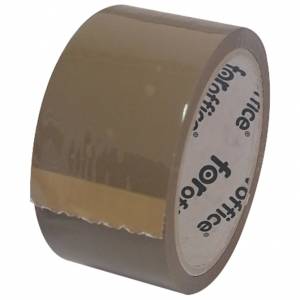 Traka ljepljiva 48 mm/66m akrilna bešumna 25my FORoffice smeđa