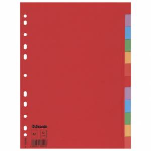 Pregrada kartonska A4 kolor 12listova Economy Esselte 100202