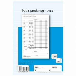 Obrazac A-47a/NCR/KN popis predanog novca Fokus!!