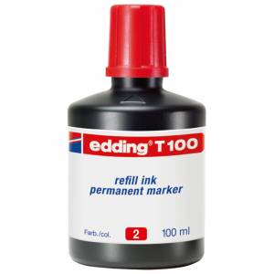 Tinta za marker permanentni 100 ml Edding T100 crvena
