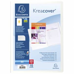 Mapa uložna varena A4 s 10 fascikli "U" + džep Kreacover Exacompta 58109E bijela