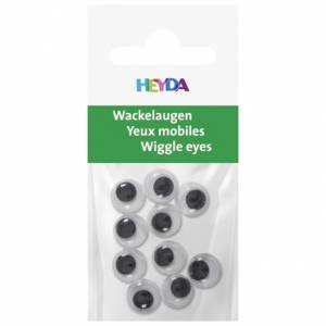Oči pomične 10 mm samoljepljive pk10 Heyda 20-48881 10 blister