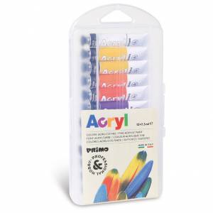 Boja akrilna 7,5ml aluminijska tuba 12boja Primo 407TA12PP