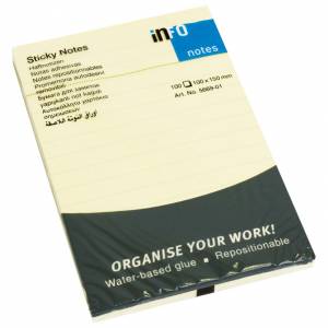 Blok samoljepljiv 100x150 mm crte 100L Global Notes 5669-01 žuti