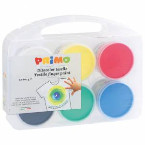 Boja tempera za ruke 100g u čaši 6boja za tekstil Primo 228TXD100SP