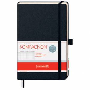 Notes A5 karo 96L 80g šamoa s gumicom Kompagnon Brunnen 10-55228 05 crni