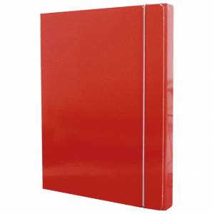 Mapa s gumicom hrbat-30 mm A4 karton Fornax crvena