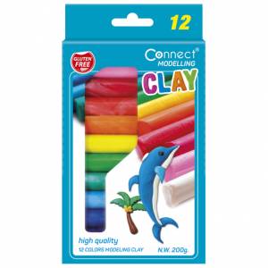 Plastelin 12boja karton Connect blister