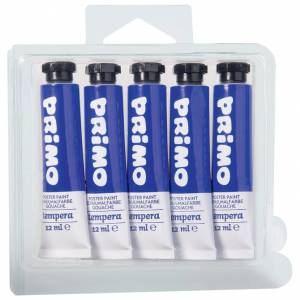 Boja tempera 12ml aluminijska tuba pk5 Primo 440TRA500 tamnoplava blister