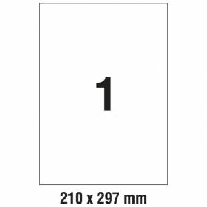 Etikete LK 210x297 mm polyester pk25L Zweckform L7567-25 prozirne (mliječno)