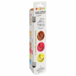 Boja tempera gvaš 25ml u čaši 6boja Primo 231TM6E metalik