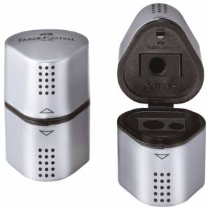 Šiljilo pvc s pvc kutijom 3rupe Grip 2001 Trio Faber-Castell 183800 srebrno