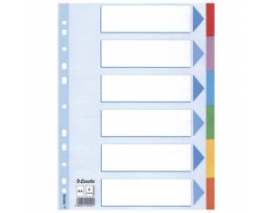 Pregrada kartonska A4 kolor  6listova Esselte 100192