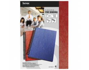 Korice za spiralni uvez 250g karton reljefne A4 pk100 Fornax crvene