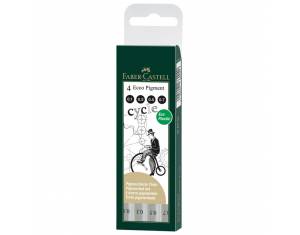 Flomaster za tehničko crtanje pk4 Ecco Pigment Faber-Castell 166004 crni blister