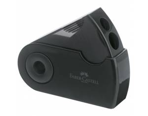 Šiljilo pvc s pvc kutijom 2rupe Sleeve Twin Faber-Castell 182700 crno