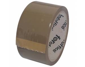 Traka ljepljiva 48 mm/66m akrilna bešumna 25my  FORoffice smeđa