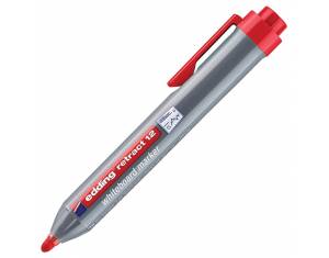 Marker za bijelu ploču 1,5-3 mm Edding Retract 12 crveni