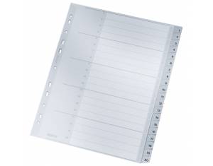 Pregrada plastična A4 brojevi 1-20 Leitz 12840000 siva