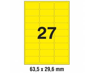 Etikete LK  63,5x29,6mm pk25L Zweckform L6004-25 neon žute