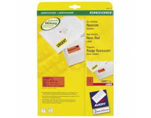 Etikete LK  63,5x29,6 mm pk25L Zweckform L6003-25 neon crvene