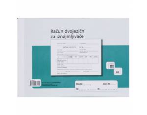 Obrazac L-RDVJ A5/NCR- račun dvojezični za iznajmljivače Fokus