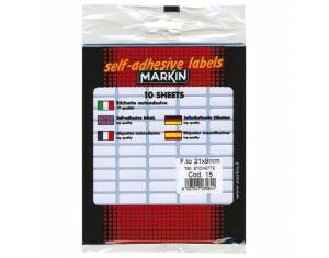 Etikete slep  21x8 mm pk10L Markin 10015 blister