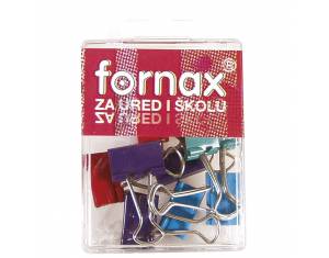 Kvačice za papir 19 mm pk10 Fornax BC-30 sortirano blister