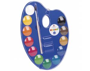Boja vodena fi 25 mm 12boja+kist na paleti Primo 101A12TO