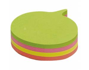 Blok samoljepljiv oblik Oblak 200L Global Notes 5836-39 neon sortirano blister