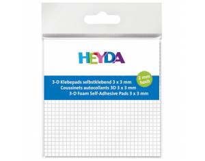 Ljepilo obostrano,spužva 3x3 mm/2 mm Heyda 20-48890 05 bijelo blister