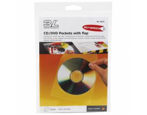 Etui za 1 CD pp samoljepljiv s klapom pk10 3L.(Djois)6832-10 blister