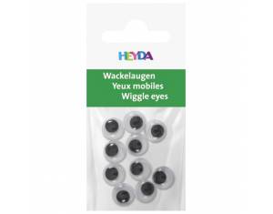 Oči pomične 10 mm samoljepljive pk10 Heyda 20-48881 10 blister