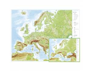 Karta Europe 56x49 cm plastificirana obostrana Trsat