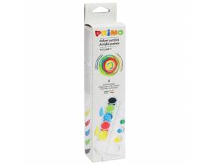 Boja tempera akrilna  25ml u čaši 6boja+paleta Primo 408TA6 blister
