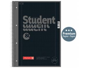 Blok kolegij A4 karo  80L perforacija+4rupe Color Code Brunnen 10-67928 190 crni