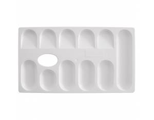 Paleta slikarska pravokutna 23x13 cm 11 posudica Educa bijela