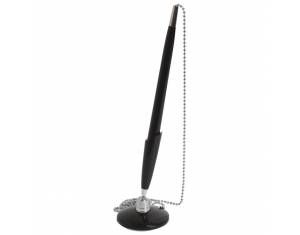 Olovka kemijska na stalku+metalni lančić Siam 1074/2 crna blister