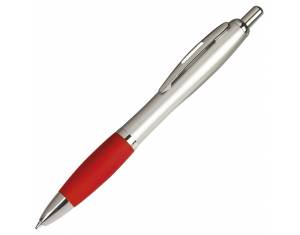 Olovka kemijska grip 11681 (8916B) srebrna/crvena