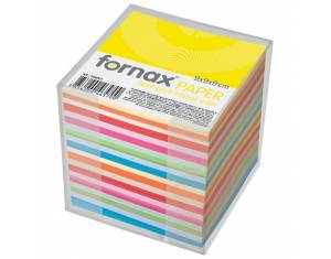 Blok kocka pvc  9,2x9,2 cm s papirom u boji intenzivnoj i pastelnoj Fornax