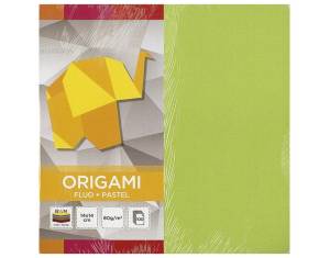 Papir Origami 14x14 cm 80g pk100 fluo+pastel Interdruk