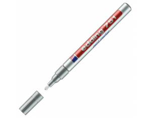 Marker permanentni lakirajući 1-2 mm Edding 751 srebrni