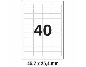 Etikete LK  45,7x25,4mm polyester pk25L Zweckform L4770-25 prozirne