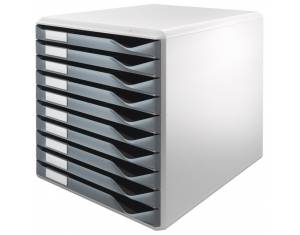 Kutija s 10 ladica Form set Leitz 52810089 siva