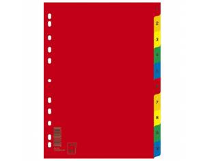 Pregrada plastična A4 brojevi 1-10 kolor Donau 7712095PL-99