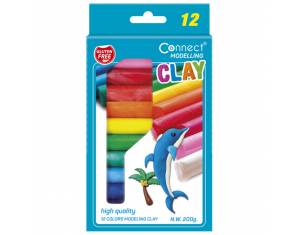 Plastelin  12boja karton Connect blister