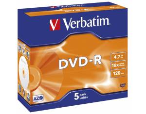 DVD-R 4,7/120 16x JC Mat Silver Verbatim 43519