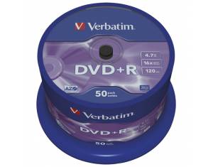 DVD+R 4,7/120 16x spindl Mat Silver pk50 Verbatim 43550